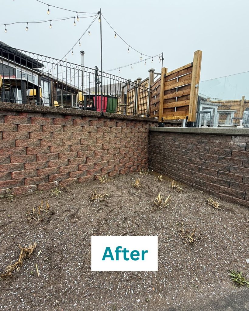 Retaining Wall Cleaning